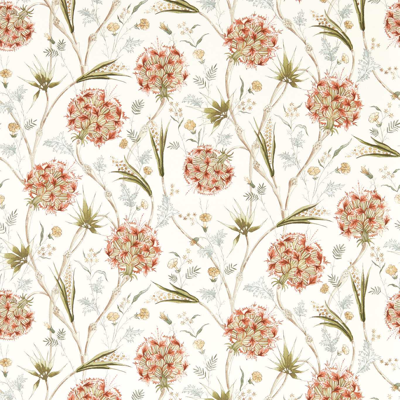 Zoffany Wallichi Russet/Olive Wallpaper Sample ZIND313116