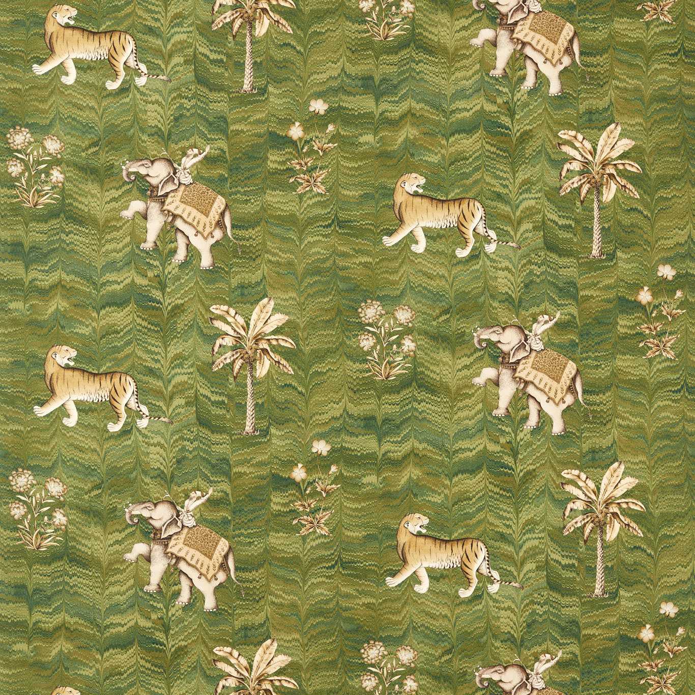 Zoffany Jaipur Deep Moss Fabric Sample ZINF322774