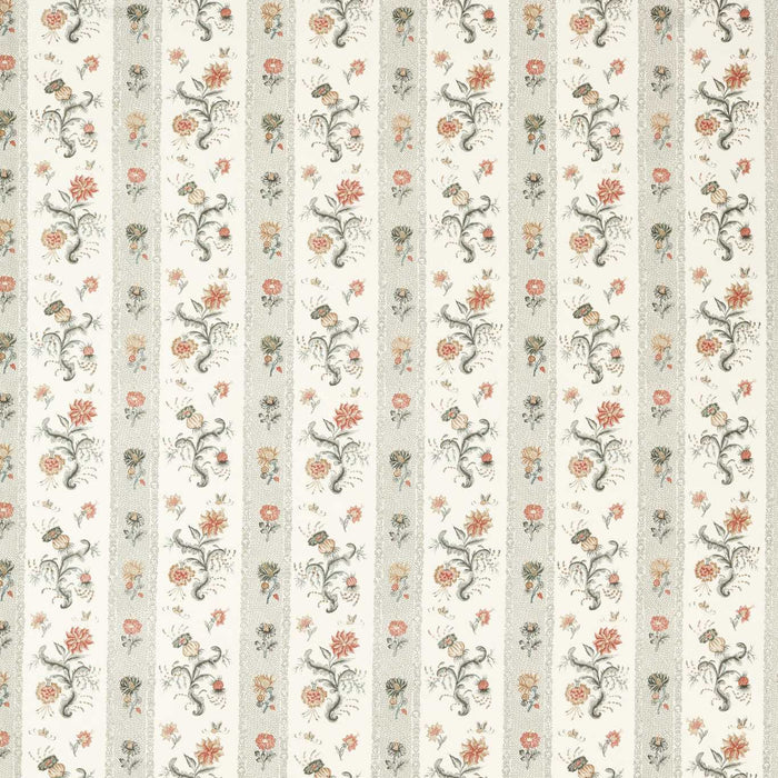 Zoffany Papaver Stripe Tuscan Pink/Nimbus Fabric Sample ZINF322778