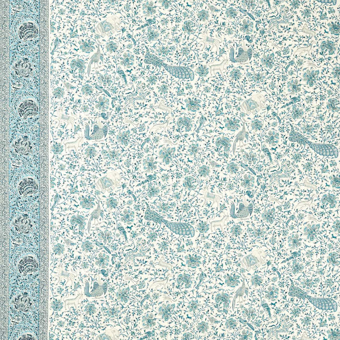 Zoffany Mughal Menagerie Mazarine Blue Fabric Sample ZINF322779