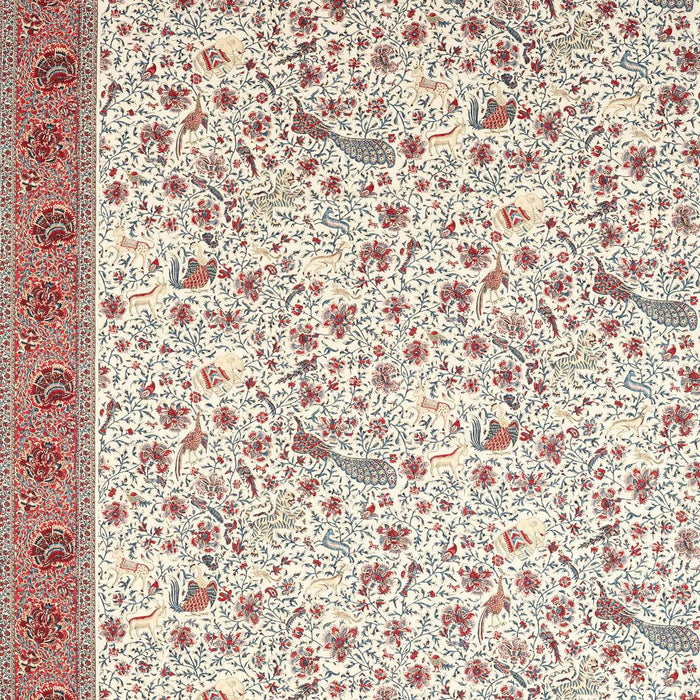 Zoffany Mughal Menagerie Indigo/Madder Fabric Sample ZINF322780