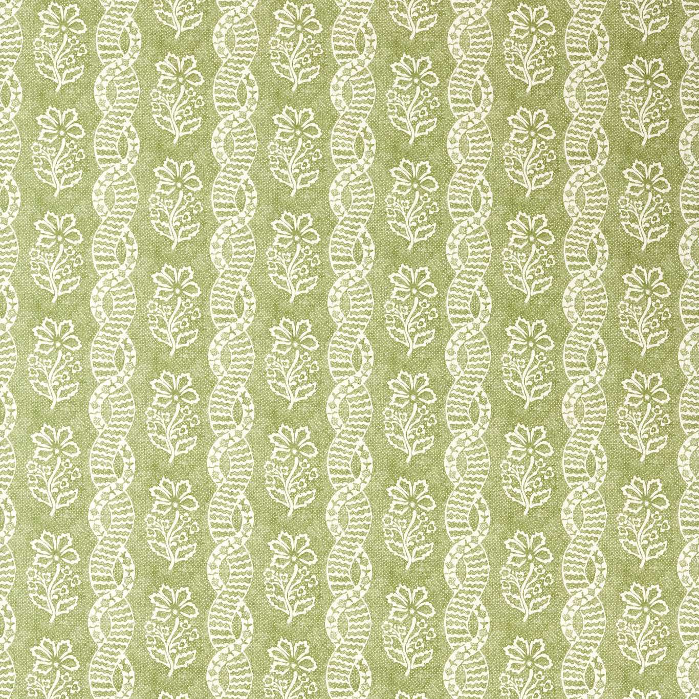 Zoffany Dabu Stripe Pale Olive Fabric Sample ZINF322788
