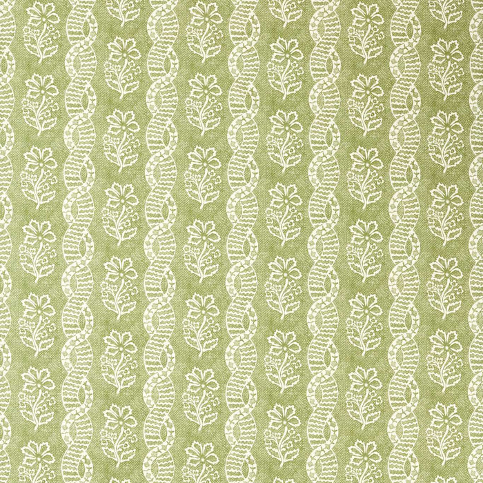 Zoffany Dabu Stripe Pale Olive Fabric Sample ZINF322788