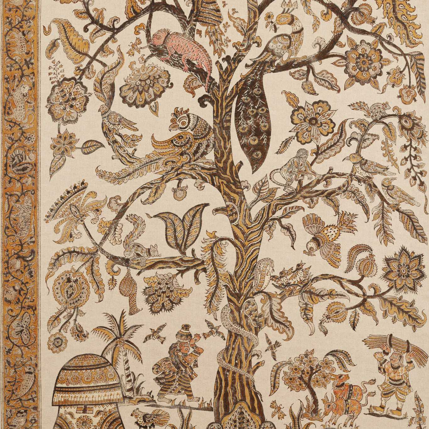 Zoffany Tree Of Life Spice Fabric Sample ZINF322793