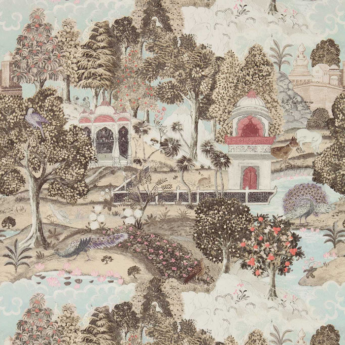 Zoffany Peacock Garden Linen/Silver Wallpaper ZJAI311742