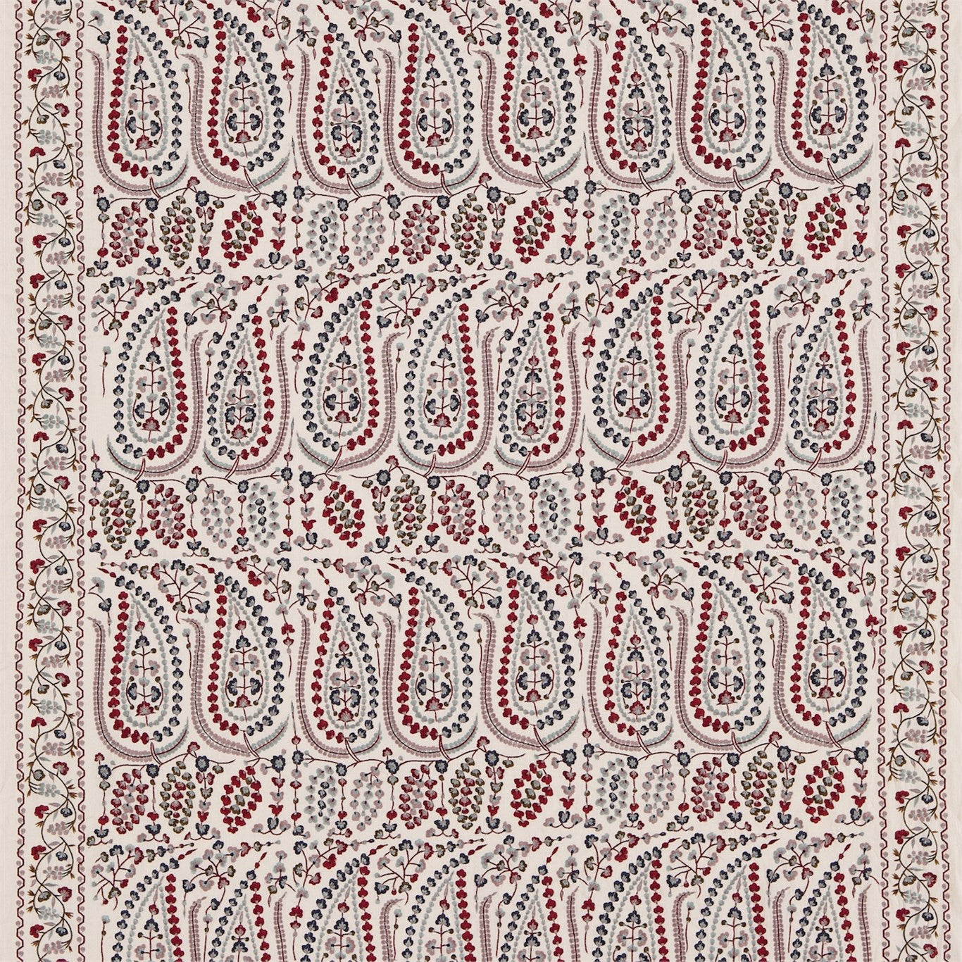 Zoffany Jayshree Red/Blue Fabric Sample ZJAI331627