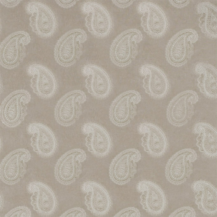 Zoffany Orissa Velvet Pale Linen Fabric Sample ZJAI331665