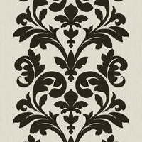 Seabrook Designs Bold Damask Ebony Wallpaper ZN50600