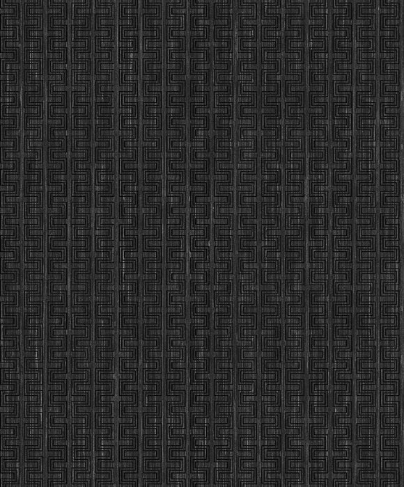 Seabrook Designs Small Geos Ebony Wallpaper Sample ZN51800