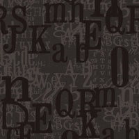 Seabrook Designs Block Letters Ebony Wallpaper ZN52100