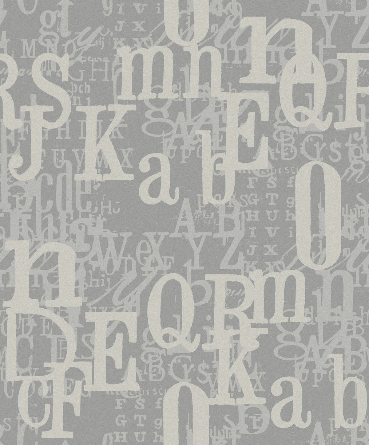 Seabrook Designs Block Letters Metallic Silver ZN52110 Sample | 40% Off ...
