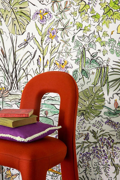 Pierre Frey Flore Fusain Wallpaper Sample FP089001
