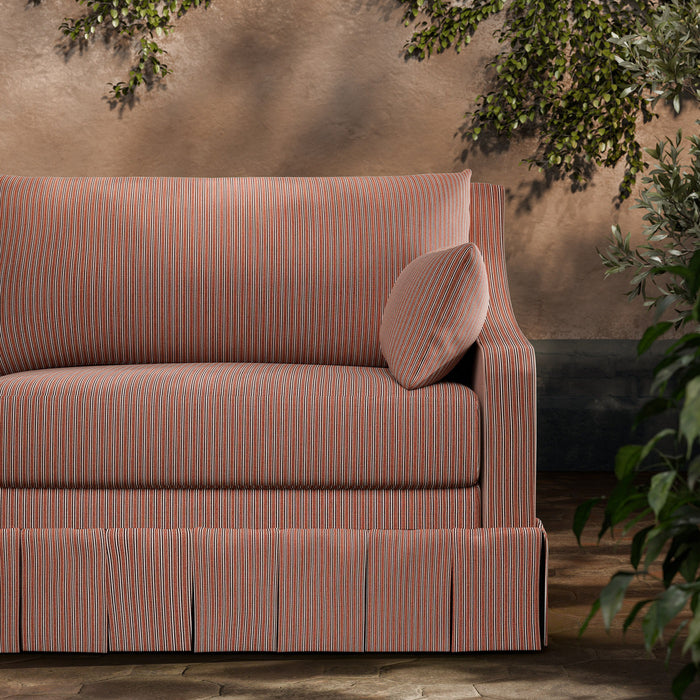 Zoffany Apron Stripe Tuscan Pink Fabric ZOF0241-03