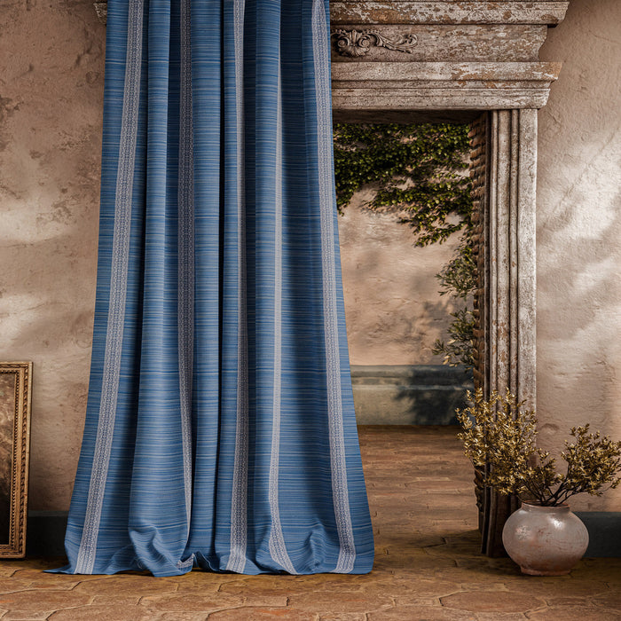 Zoffany Bellagio Stripe Azure Fabric Sample ZOF0242-04