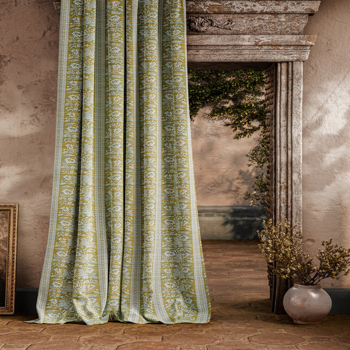 Zoffany Filigree Bellagio Stripe Silk Yellow Fabric ZOF0244-05