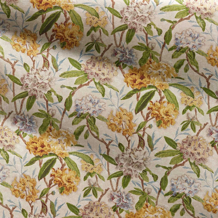 Zoffany Azalea Path Primrose/Evergreen Fabric ZOF0247-02