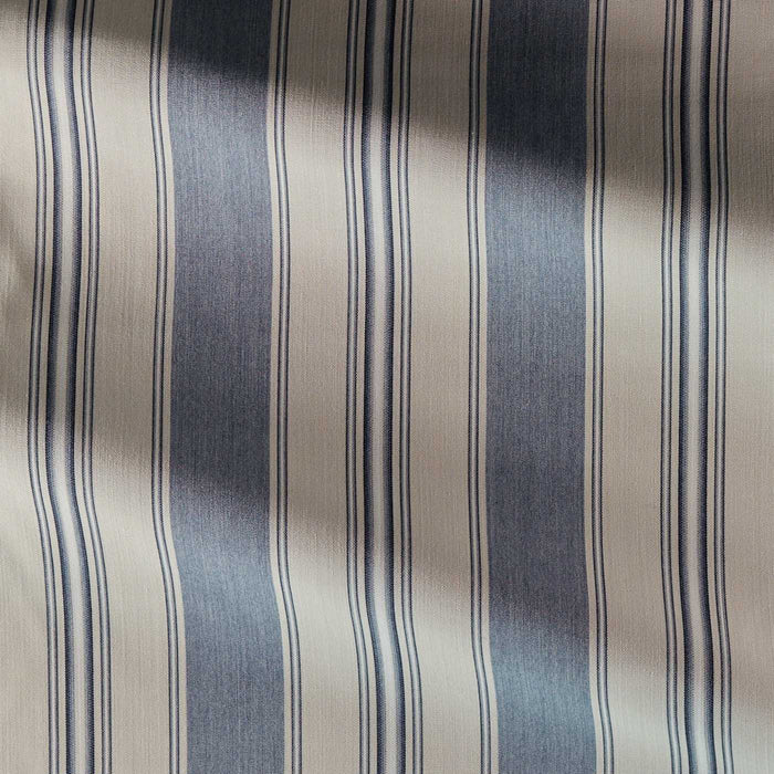 Zoffany Parasol Stripe Denim/Stone Fabric ZOF0252-01