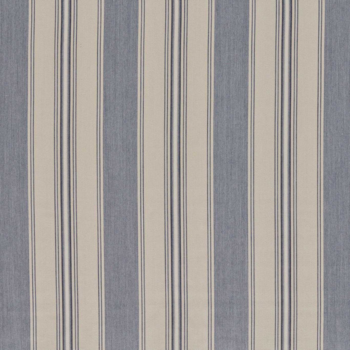 Zoffany Parasol Stripe Denim/Stone Fabric Sample ZOF0252-01
