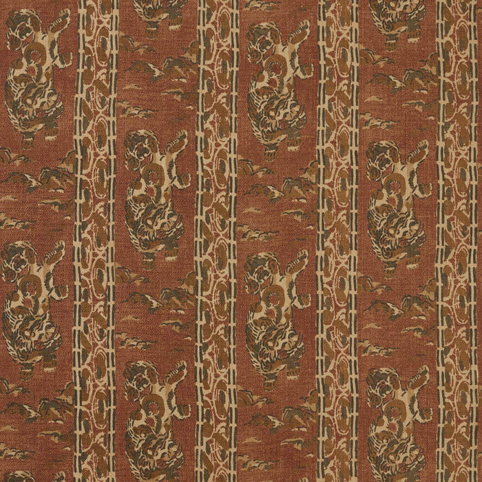 Zoffany Tibetan Tiger Stripe Russet Fabric ZRTX322794