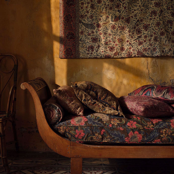 Zoffany Suzani Archive Embroidery Russet/Sage Green Fabric ZRTX333536