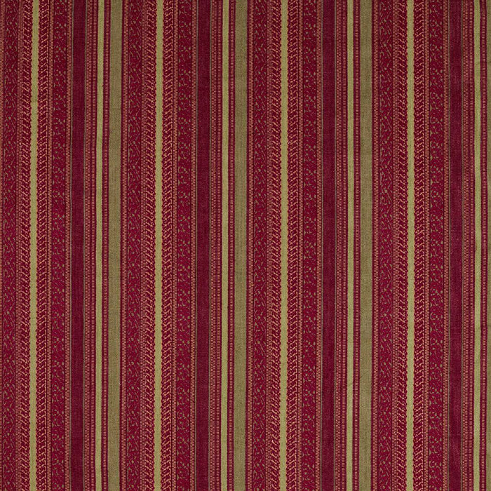 Zoffany Andean Stripe Cochineal/Sage Fabric Sample ZRTX333544