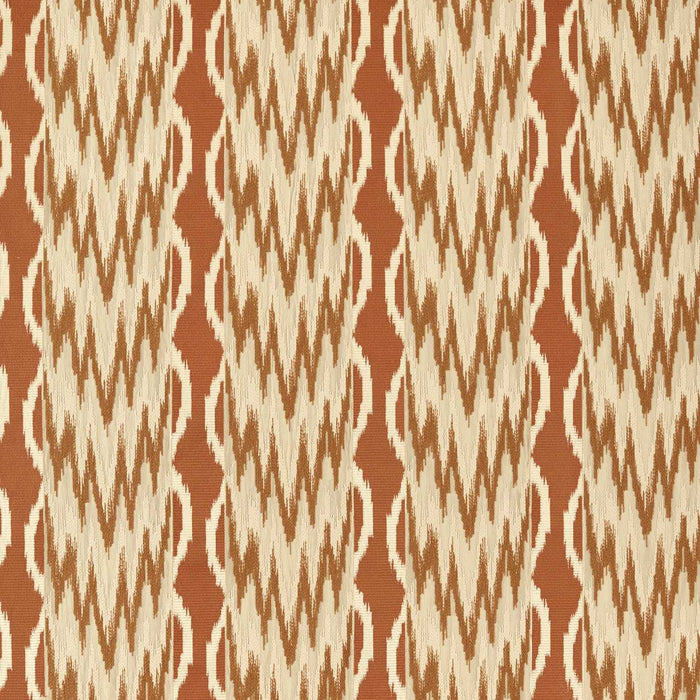Zoffany Embroidered Ikat Stripe Amber Fabric Sample ZRTX333546