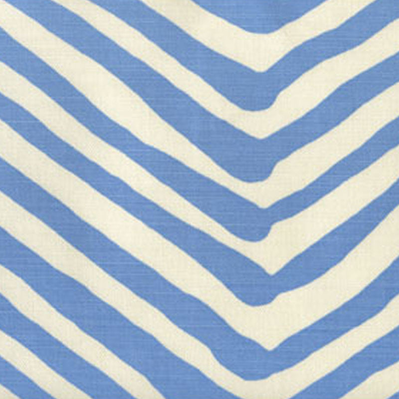 Alan Campbell Zig Zag Large Scale French Blue Fabric Sample AC305-15