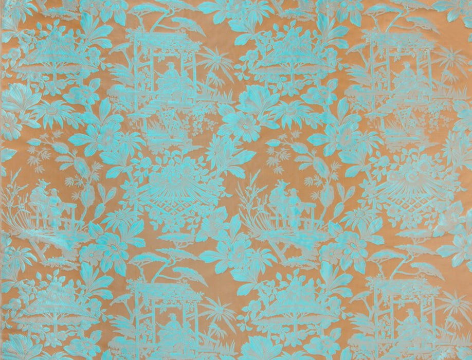 Jim Thompson Eden Turquiose Fabric Sample JT013574007O