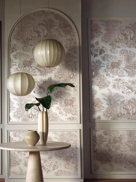 Pierre Frey Le Repos Du Toucan Sable Wallpaper FP238001