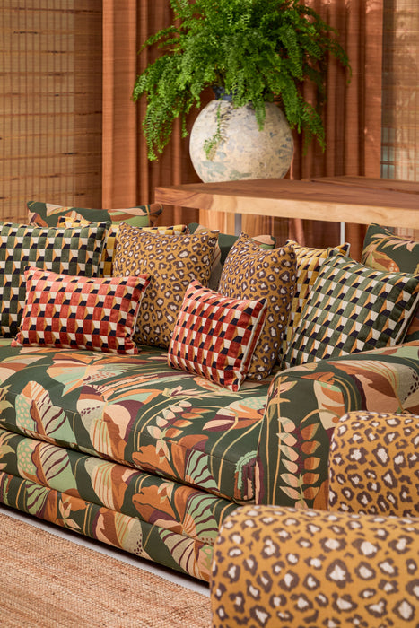 Jim Thompson Kata Velvet Pomegranate Clay Fabric Sample JT013974003