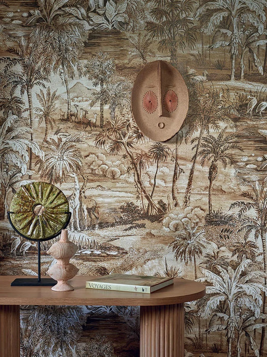 Pierre Frey Safari Ocre Wallpaper Sample FP101001