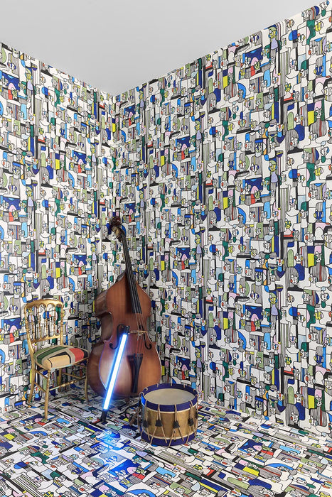 Pierre Frey Les Modeles Multicolore Wallpaper Sample FP871002