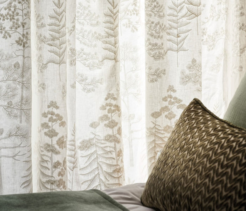 Osborne & Little Vana Sheer Ivory Fabric Sample F8028-01