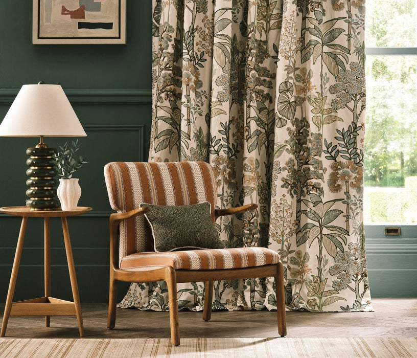 Osborne & Little Arboreta Ivory / Sage Fabric F8087-02