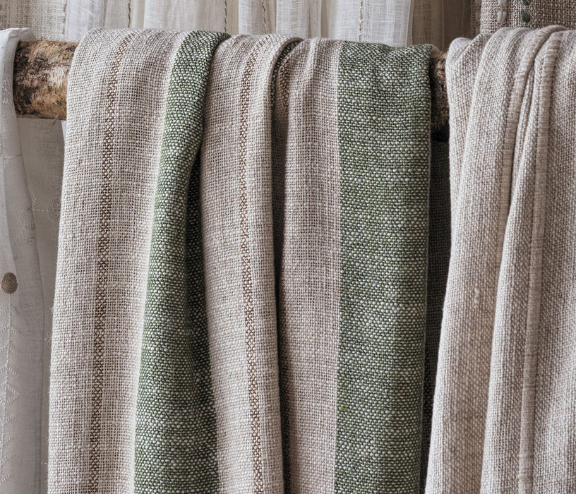 Osborne & Little Asinara Moss / Gold Fabric Sample F8015-02