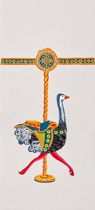 Pierre Frey L'Autruche Du Carrousel Multicolore Fabric Sample F4070001