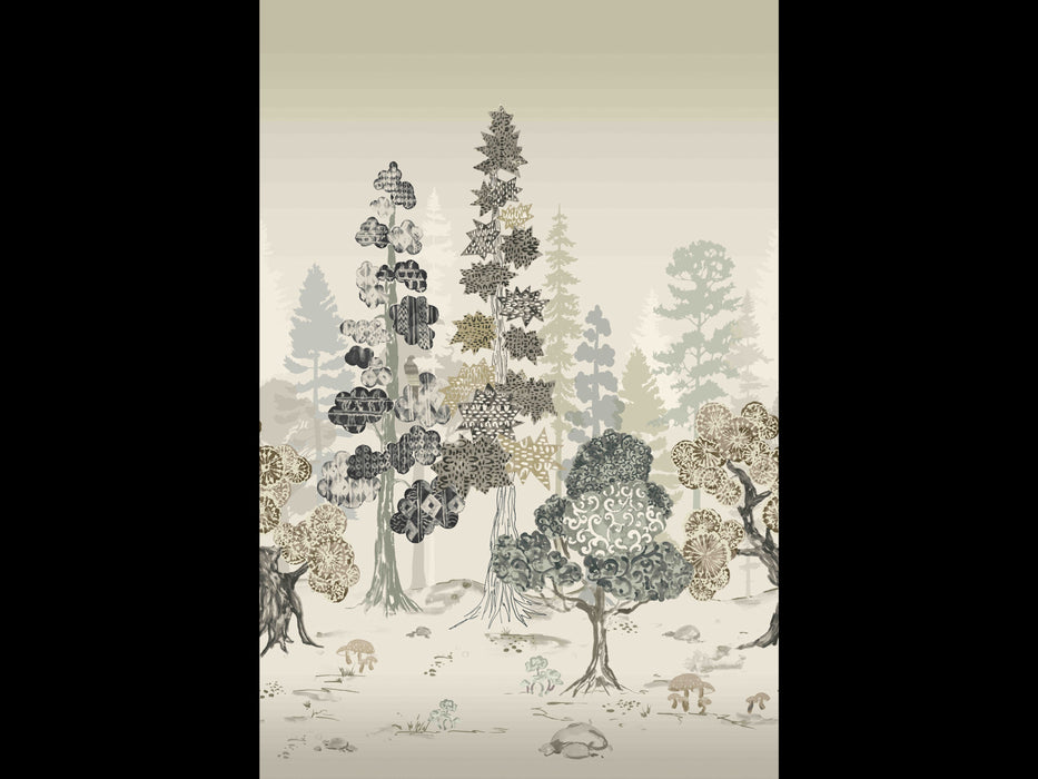 No.9 Thompson Folklore Toll Coated 3 Drops Sepia Wallpaper Sample N9021047002