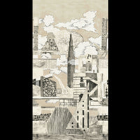 No.9 Thompson Metropolis Sisal Grasscloth 2 Drops Sepia Wallpaper N9021041002