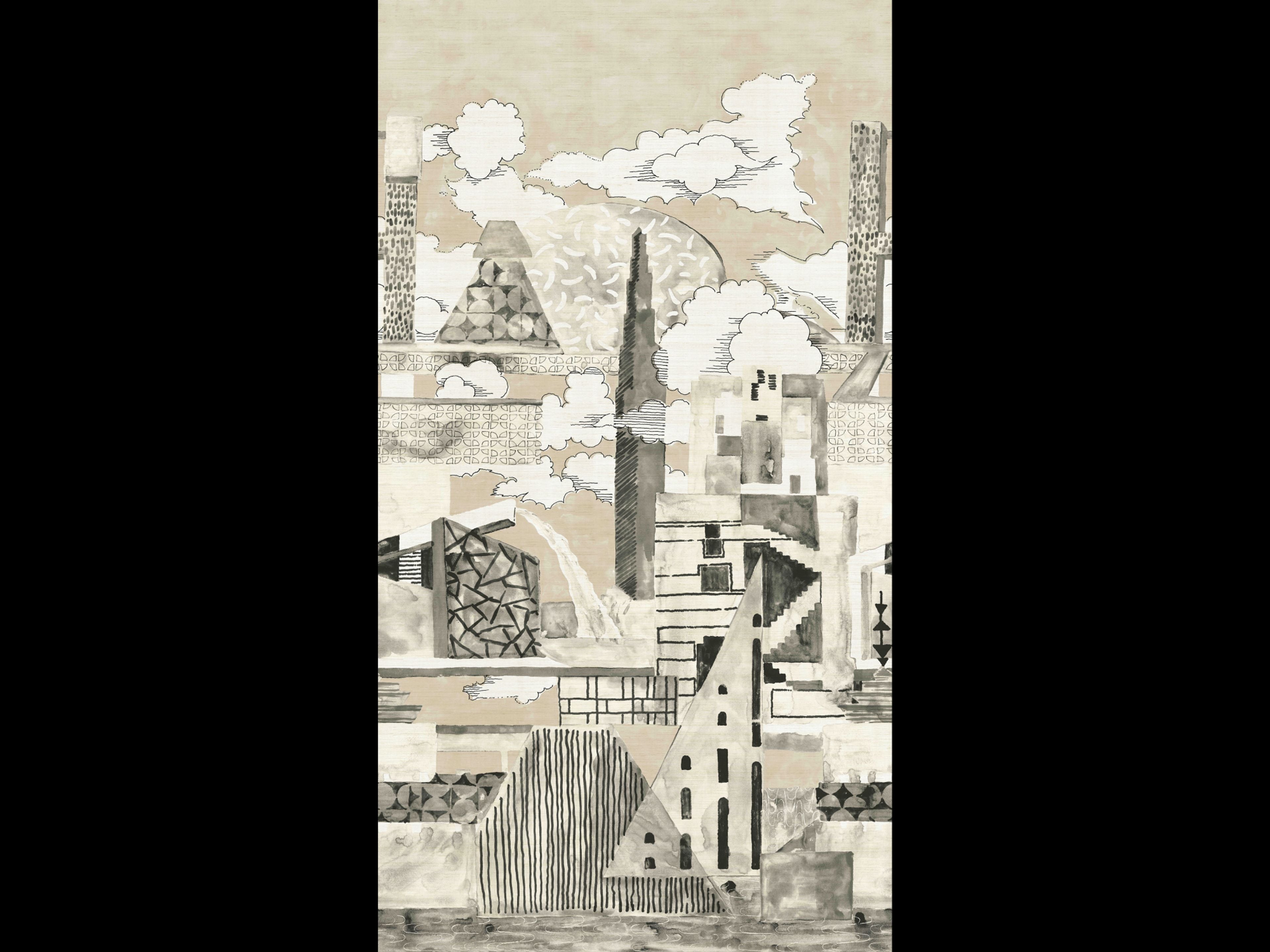 No.9 Thompson Metropolis Sisal Grasscloth 2 Drops Sepia Wallpaper N9021041002