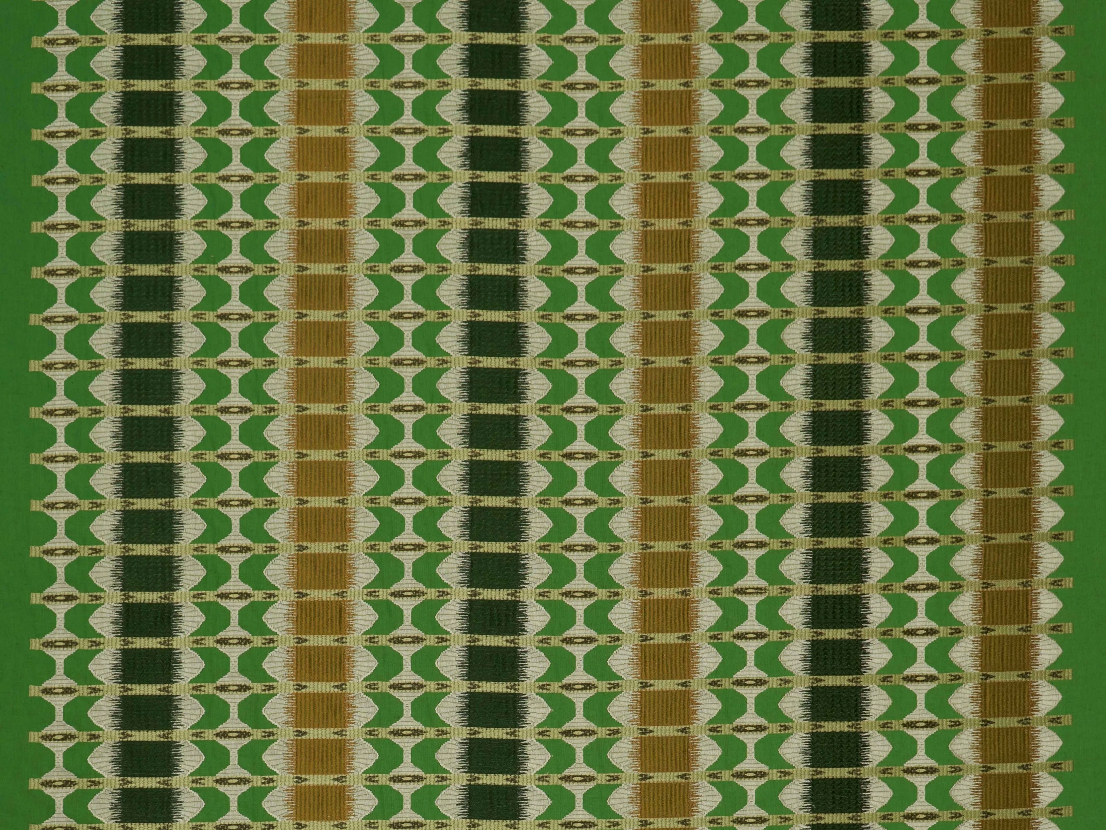 Jim Thompson Sulawesi Stripe Parrot Green Fabric JT013897002