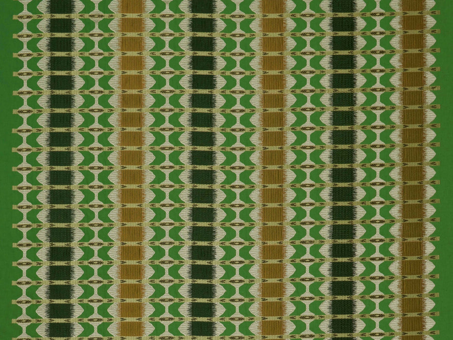 Jim Thompson Sulawesi Stripe Parrot Green Fabric JT013897002