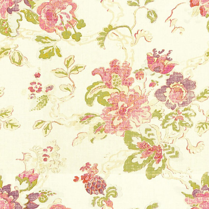 Lee Jofa Parnham Plum/Moss/Aqua Fabric Sample BFC-3520.910.0