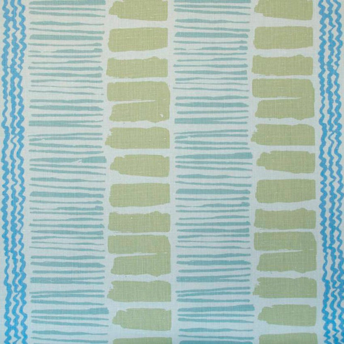 Lee Jofa Saltaire Light Green/Aqua/Cornflower Fabric Sample BFC-3624.315.0