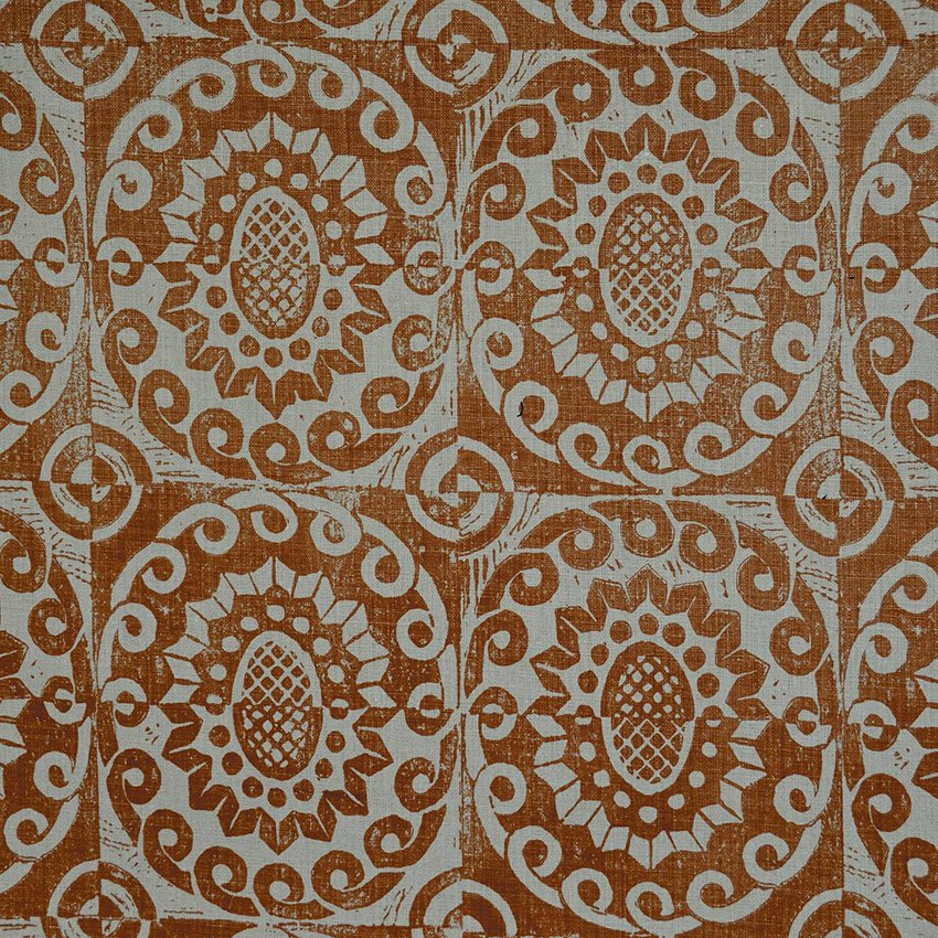 Lee Jofa Pineapple On Rustic Pumpkin Fabric Sample BFC-3629.12.0