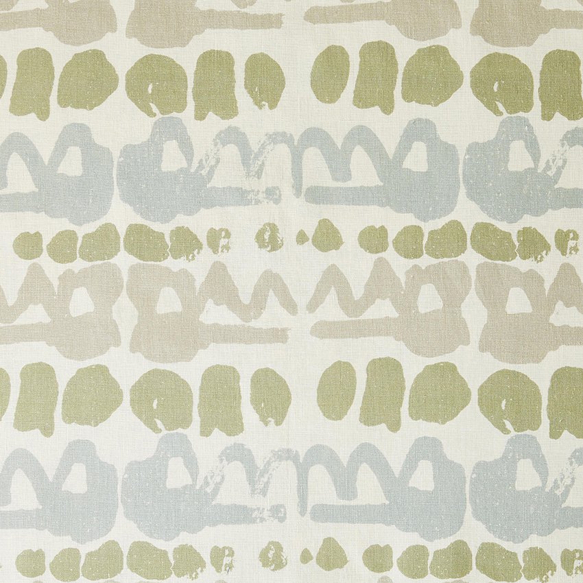 Lee Jofa Altamira Green/Stone Fabric Sample BFC-3649.1130.0