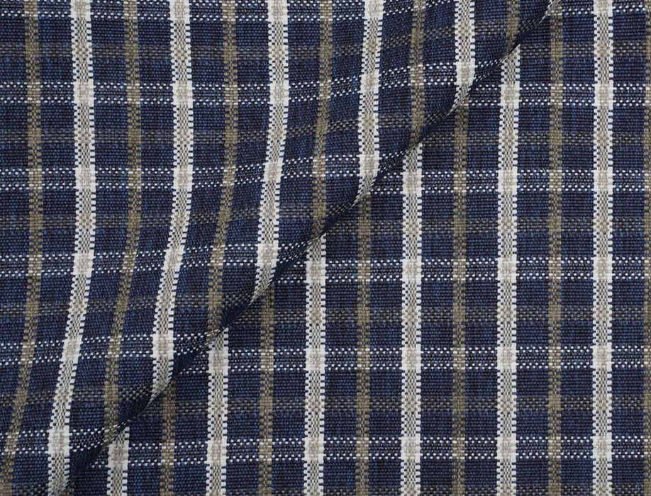 Jim Thompson Samoa Plaid Indigo Fabric Sample JT013826005