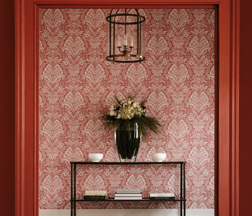 Nina Campbell Bourton Damask Yellow Wallpaper Sample NCW4635-03