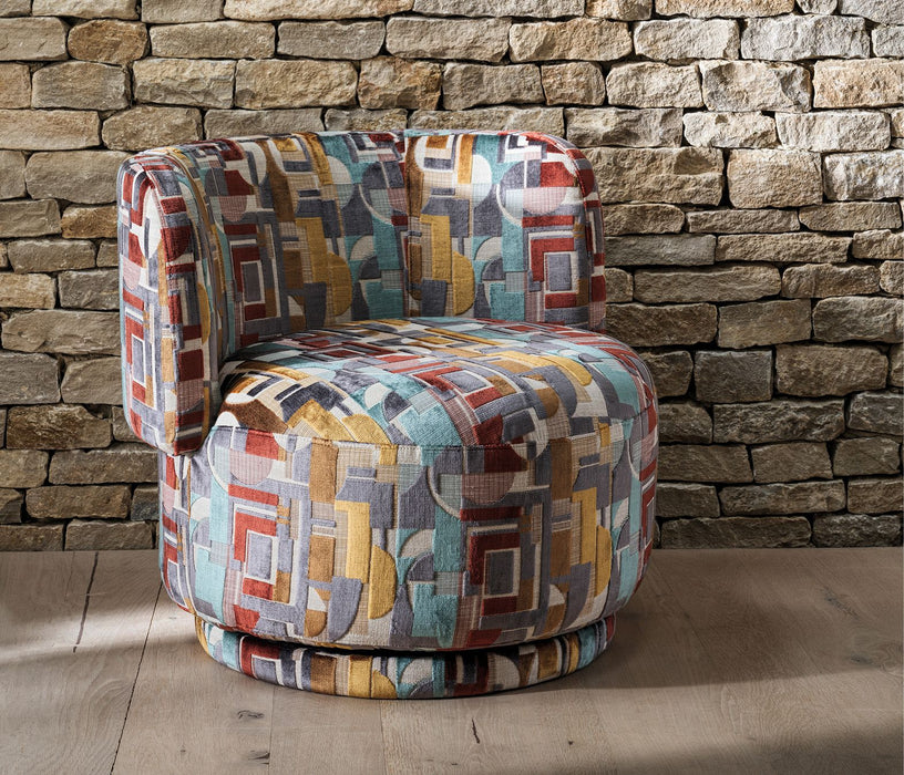 Osborne & Little Bovolo Slate / Amber Fabric Sample F7995-01