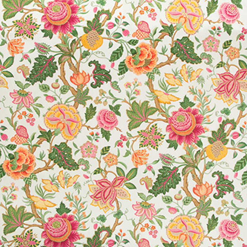 Brunschwig & Fils Nizam Cotton Print Jewel Fabric Sample BR-79329.127.0