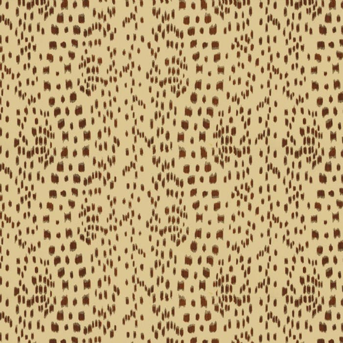 Brunschwig & Fils Les Touches Cotton Print Brown Fabric Sample BR-79585.874.0